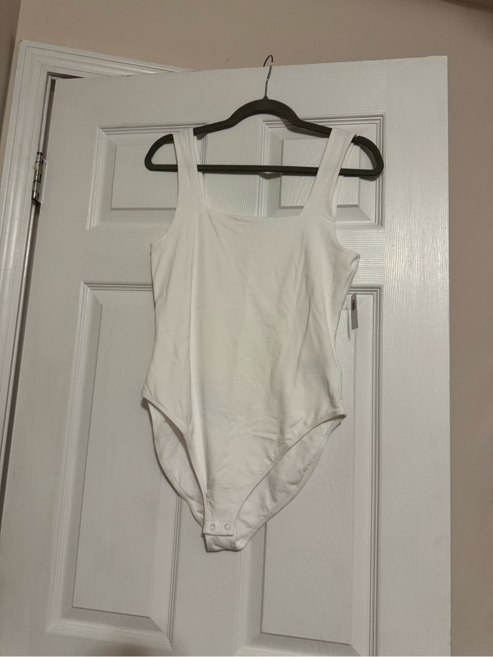 Old Navy White Square Neck Bodysuit